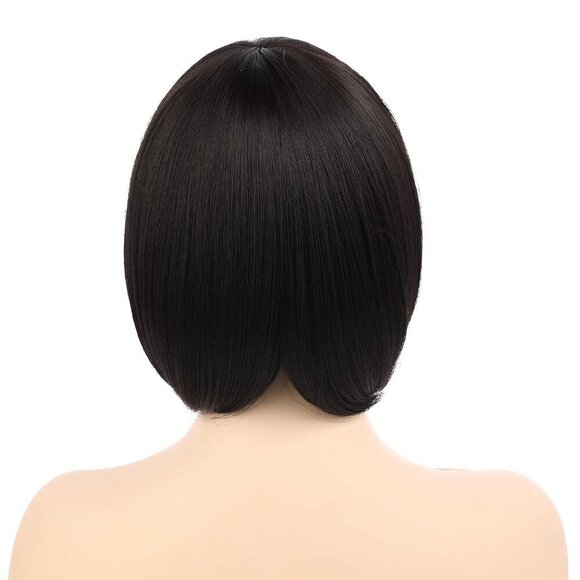 ? Women Brown Short Straight Hair Flapper Cosplay Quality Costume Bob Wig